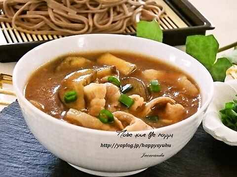 なすと豚バラのカレー☆つけ蕎麦